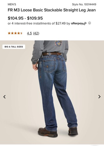 Ariat FR M3 Loose Basic Stackable Straight Leg Jean