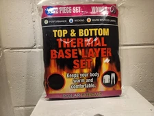 Polar Extreme Thermal Base Women's Layer Black Top/Bottom XL 2 piece set new