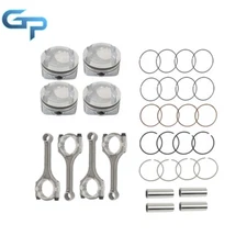 4 Set Connecting Rod Piston For 2012-2015 2016 Hyundai Accent Kia Rio 1.6L DOHC