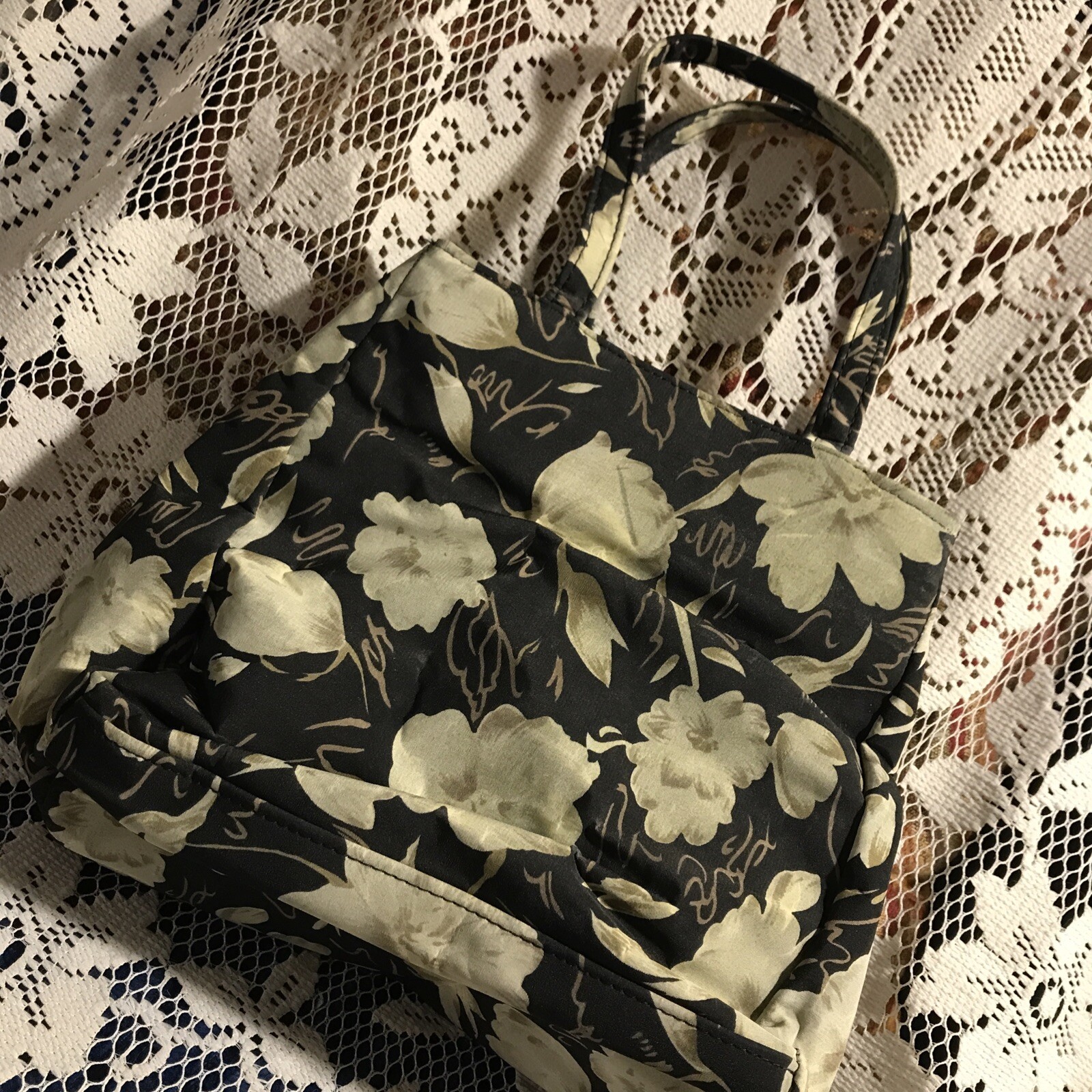 NATURALIZER BLACK FLORAL PRINT PURSE TOTE NWT