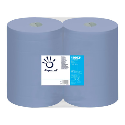 2 x  1000 Blatt Putztuchrolle Werkstatt PROFI Putzpapier blau Putzrollen 37cm