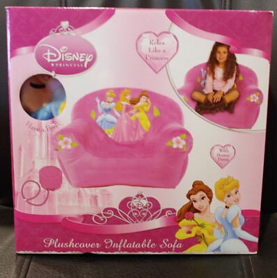 NEW IN BOX: Disney Princess Plushcover Inflatable Sofa with