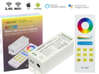 Smart LED Controller Dimmer RGBW mit Funk Fernbedienung 12V 24V Alexa Google