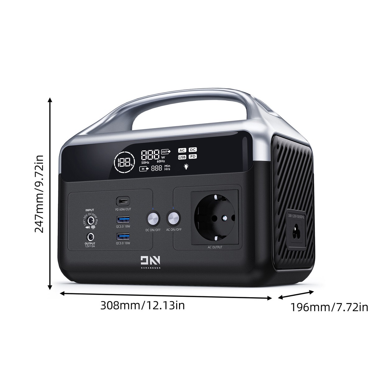 DaranEner NEOZ Portable Power Station 300W 179.2Wh LiFePO4 Battery