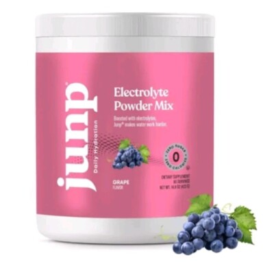 JUNP Electrolytes Powder Zero Sugar Grape Flavor Hydration Drink Mix 90 Servings