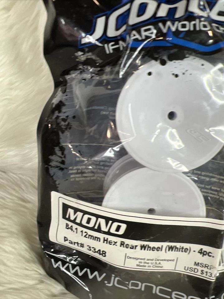 JConcepts Inc. Rear Mono12mm Hex Wheel White B4.1 RB5 JCO3348 - Image 3 of 4