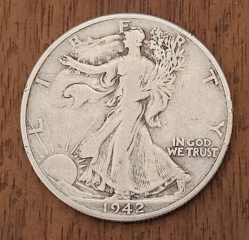 Photo of a 1942-D Walking Liberty Half Dollar from an eBay listing that sold on Jul 17, 2026