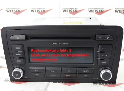 Audi-Chorus Autoradio EU AB2 CD-Radio  >Code fehlt  AUDI A3 8P Bj10 8P0035152E