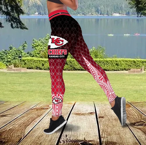 Kansas Chiefs Yoga Pants, Kansas Chiefs Leggings, Kansas Sunday Football Leggings