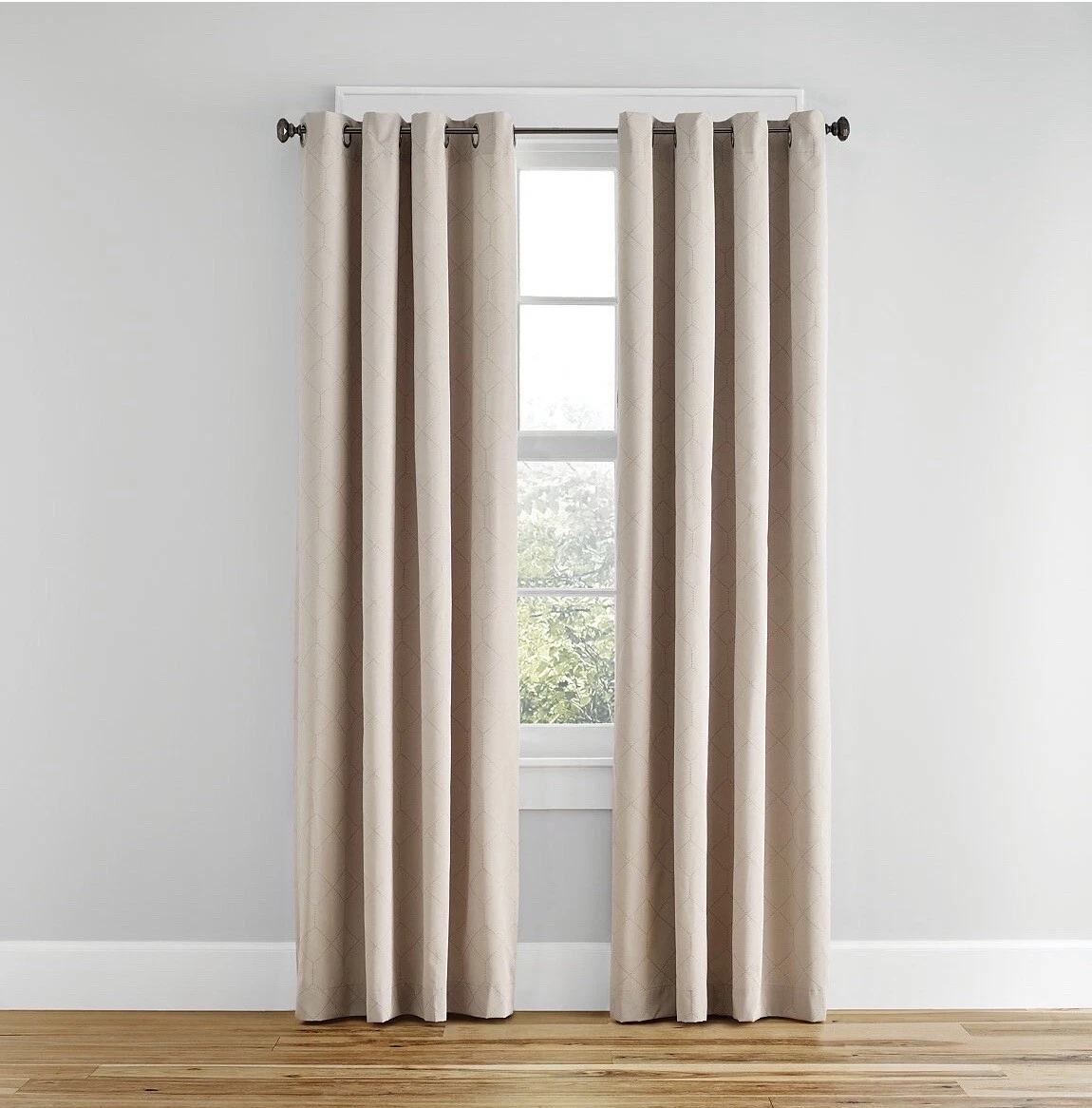 Simply Essential™ Woven Honeycomb 84" Light Filtering Curtain Various Colors