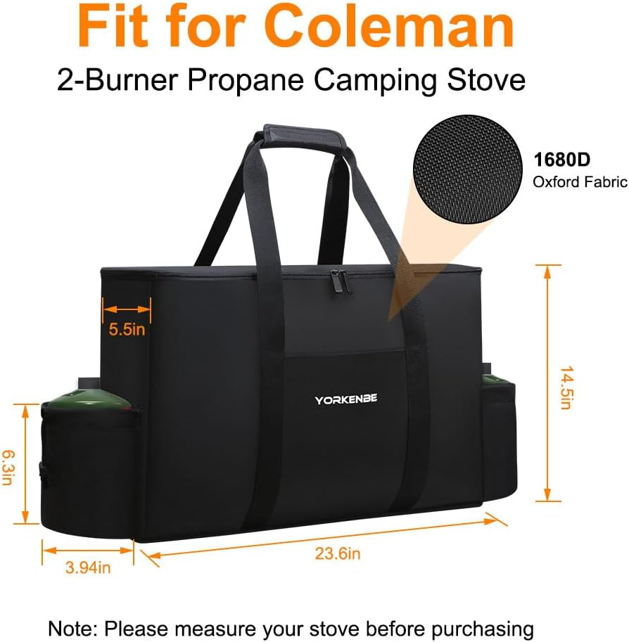 Camp Stove Carry Bag, Camping Stove Carrying Case for Coleman 2Burner