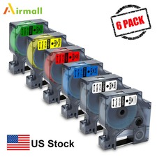 6PK Label Tape DYMO D1 12mm 45013 S0720530 45010 Replace DYMO Label Manager 160