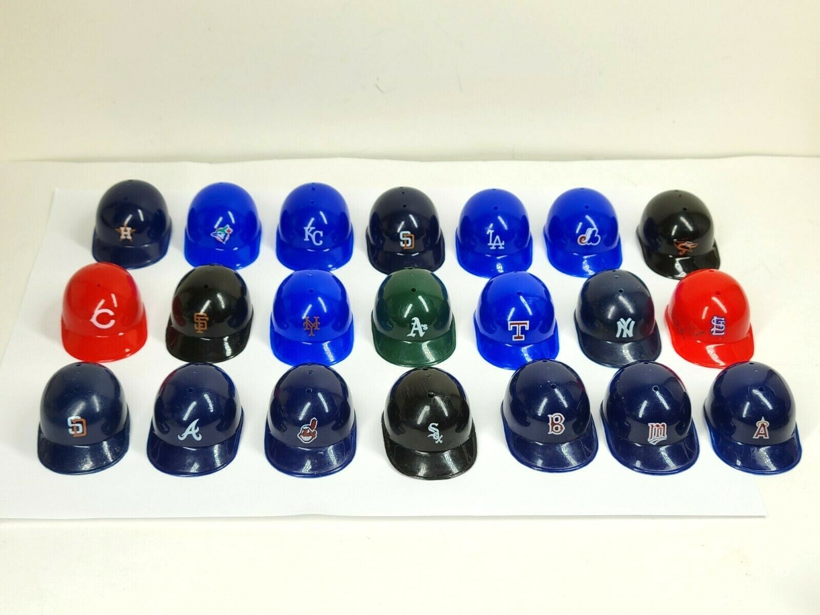 Laich Mini Baseball Helmet Set of 21 MLB Hat Lot Expos Astros A's