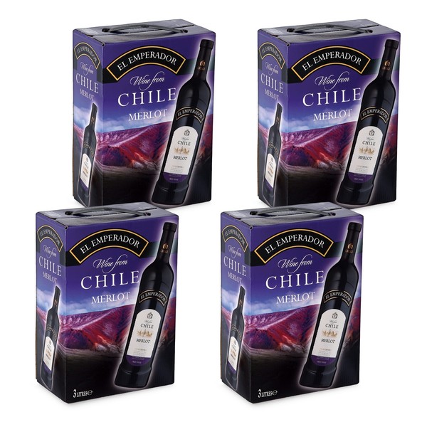 Merlot - El Emperador Rotwein Trocken Aus Chile - Bag-In-Box 4X3L-image