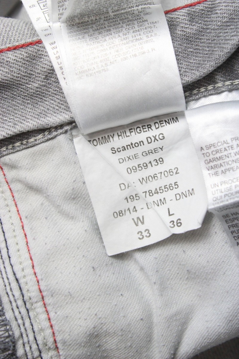 TOMMY HILFIGER Denim Scanton Dixie Grey Jeans Men's W33/L36