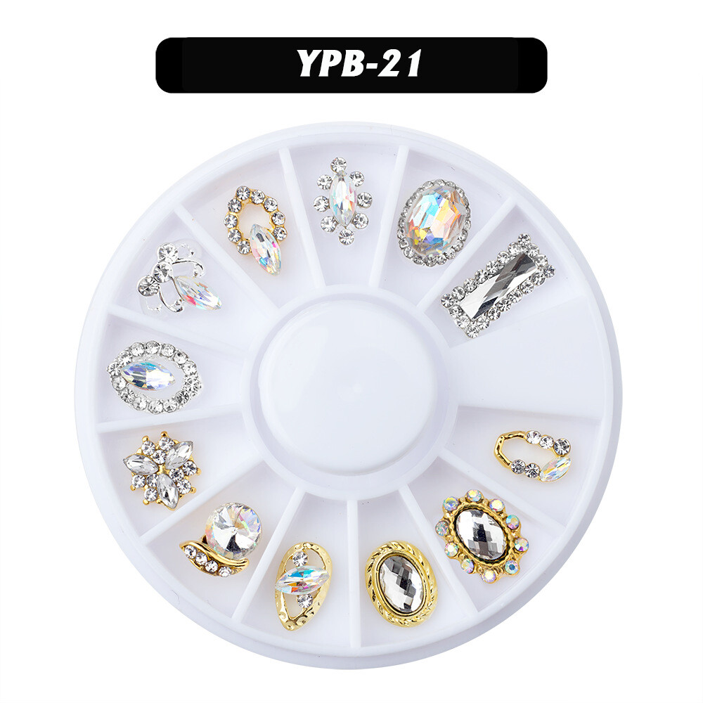 2023 NEW Assorted Crystal Rhinestones Nail Mixed Nail Art gems nail