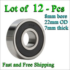 12 pcs - NTN 608-LB 2RS Single Row Radial Ball Bearing - Deep Groove 608lb