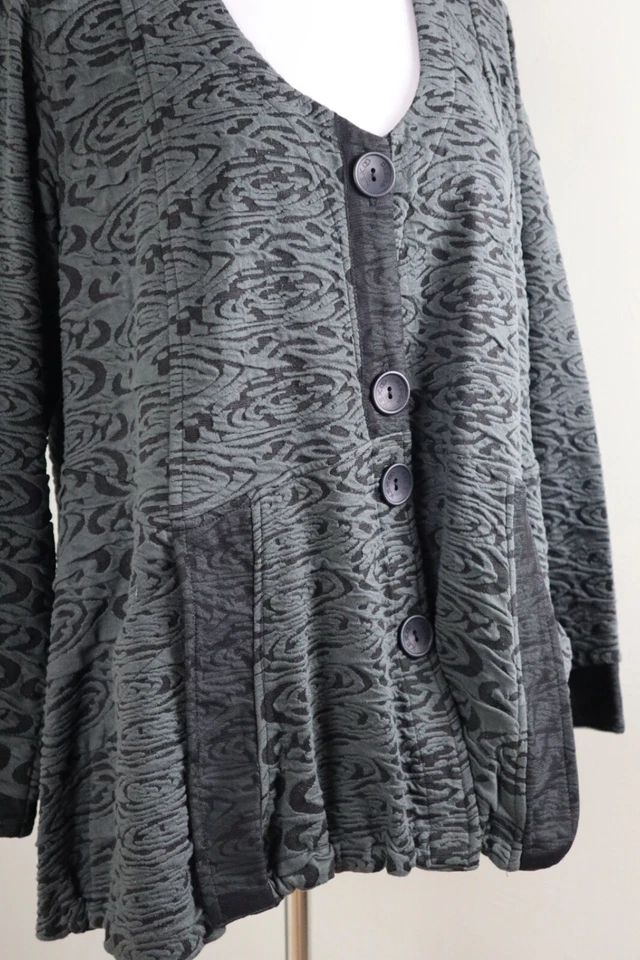 KEKOO дизайн $109 текстурированный эластичной вентилируемый повседневный куртка верхний размер 2 США 14 / 16 - Изображение 3 из 4