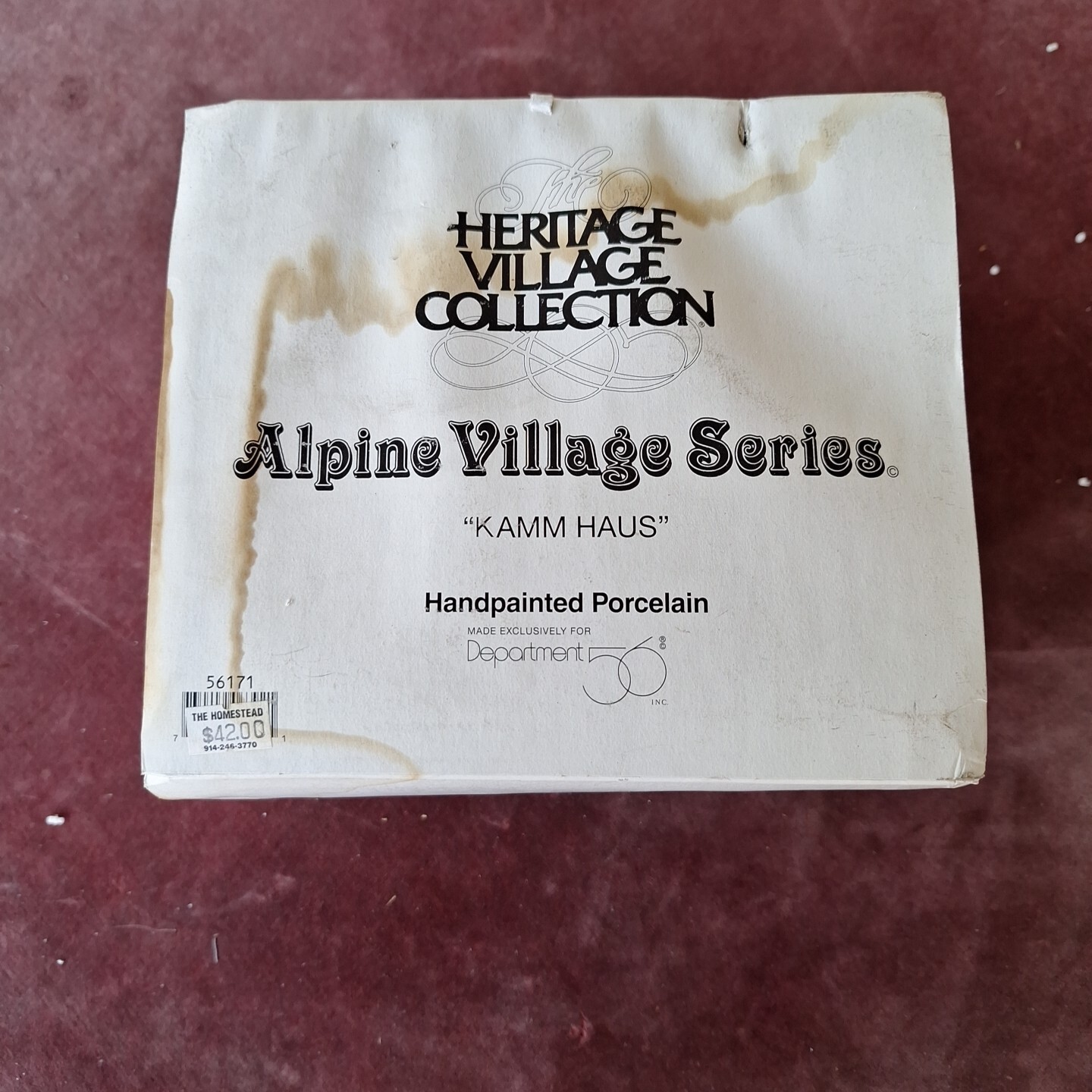 Dept 56 Alpine Village Kamm Haus Comb House Beauty Shop? 56171 Lighted VG w Box