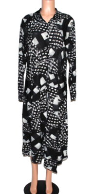 Attitudes by Renee Reg. Como Jersey Plaid Button Front Midi Dress, Large  A623429 | eBay