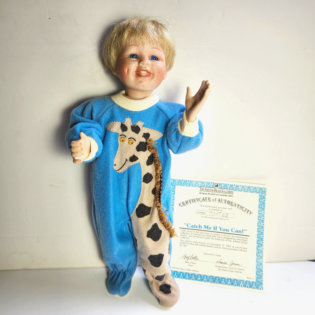 Ashton Drake Porcelain Doll Catch Me If You Can Caught In The Act