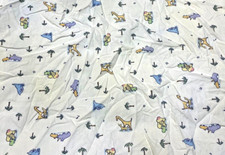 M9 WOW Vintage CARTER'S John Lennon Safari Jungle Zoo Animal Fitted Crib Sheet