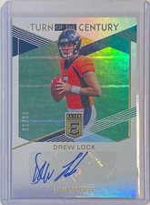 DREW LOCK 2019 PANINI DONRUSS ELITE TURN OF THE CENTURY AUTO ROOKIE RC #D 01/99