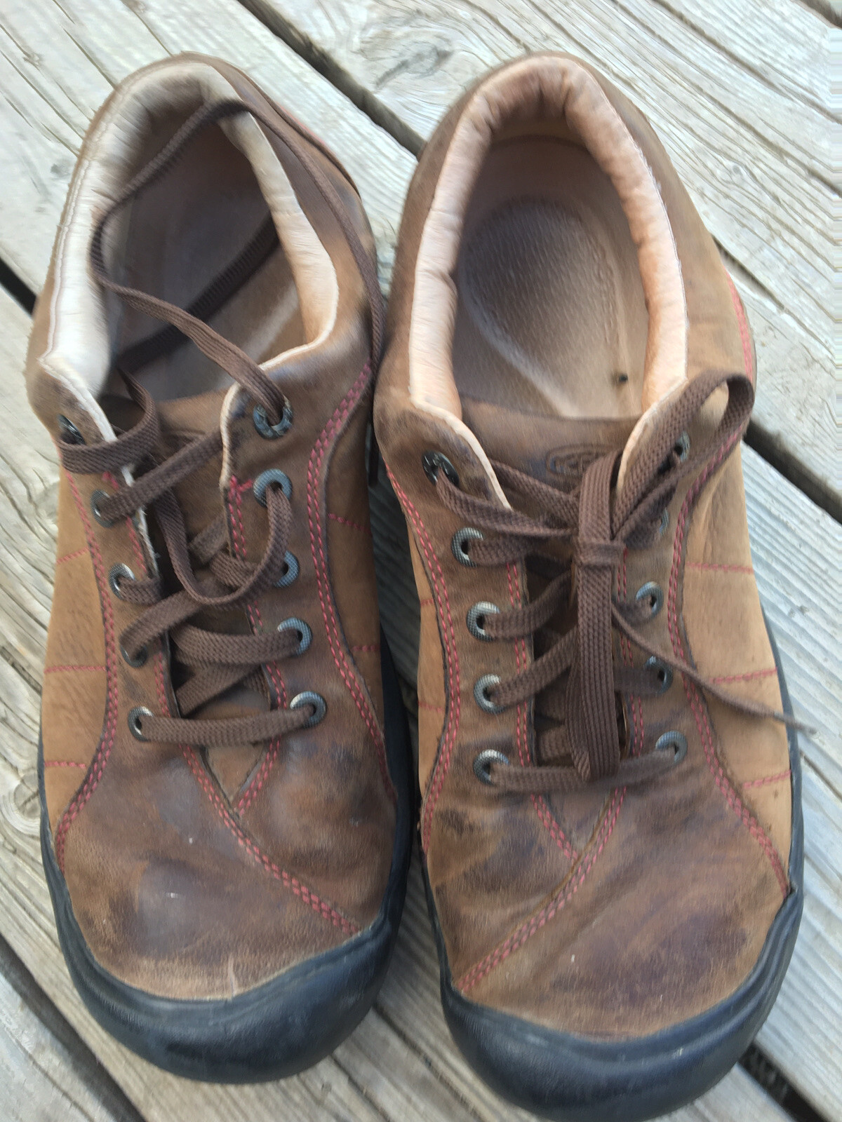 Scarpe stringate Keen in pelle marrone da passeggio escursionismo outdoor misura 10 5 da donna