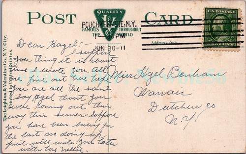Poughkeepsie NY - OLD POST OFFICE BUILDING NEXT TO NELSON HOUSE - Postcard - Picture 2 of 2