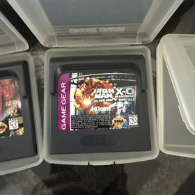 SEGA Game Gear Handheld System w/ 4 games- Black Sonic X-men Iron Man (Works)