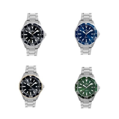 Lorenz Easy Time Damen Sportuhr Quarz Stahl Taucher 100 Meter