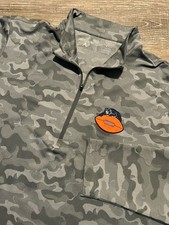 Chicago Bears Brigade 1/4 Zip Camo Pullover Sweater Antigua Performance Gray NFL