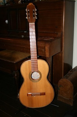Vintage 1962 Nylon Akustik Cuerdas Cusco Peru Cirilo Orcosupa breite klassische Gitarre