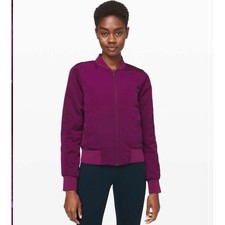 Lululemon Women's Non-Stop Bomber Reversible Jacket Purple Sz 4