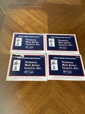 2015 National Mah Jongg League Rules Card 78th Year Hands & Rules Set Of 4