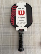 2025 Wilson Blaze Pro 13mm 16.5in 1/4 Raw Carbon Surface Pickleball Paddle NEW
