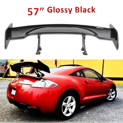 For Mitsubishi Eclipse 4G Glossy Black 57'' Rear Spoiler Wing Truck GT-Style