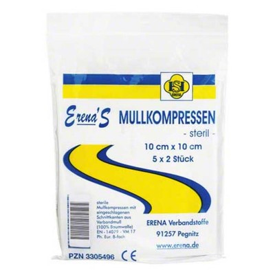 Erena Steril Mullkompresse 10x10 · 5X2 St · PZN 03305496