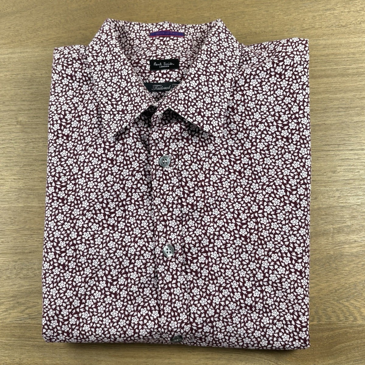 Paul Smith London Dress Shirt Men's M (42 16.5) Floral Designer