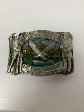 Siskiyou 1982 The Right To Bear Arms Right To Be Free Pewter Enamel Belt Buckle