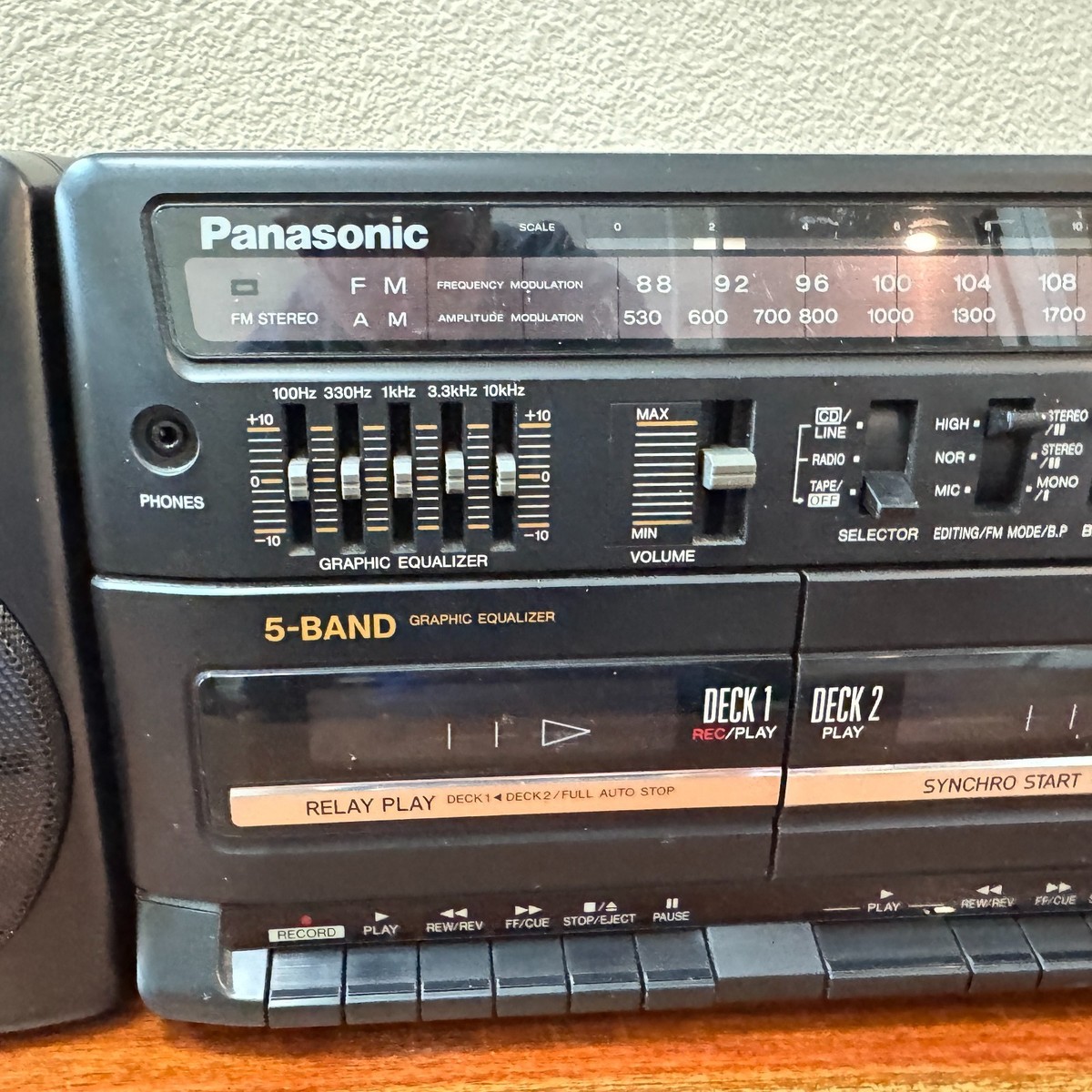 Panasonic RX-CT810 Boom Box – AM/FM Radio, 2 Cassette Decks