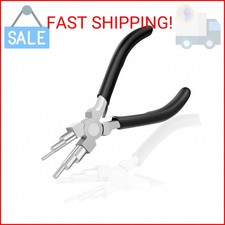 Bail Making Pliers, 6 in 1 Round Nose Pliers for Making Jump Rings, Wire Wrappin