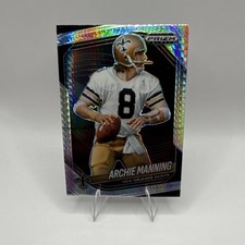 2025 Panini Prizm Black Archie Manning Silver Hyper Parallel New Orleans Saints 
