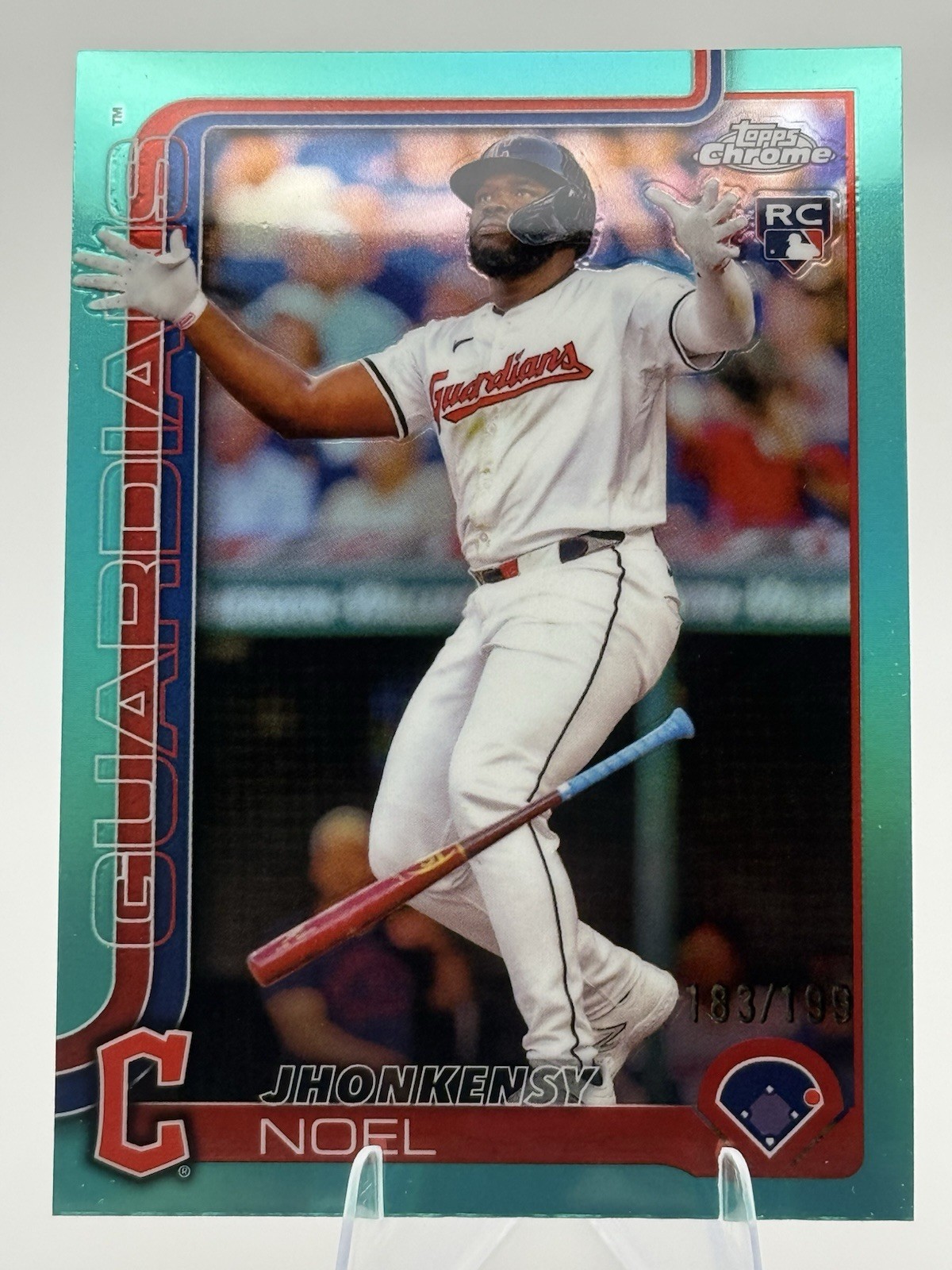2025 Topps Chrome - Jhonkensy Noel Aqua Refractor 183/199 (RC) #291