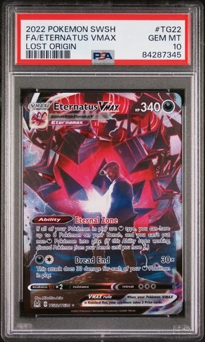Eternatus VMAX TG22/TG30 Swsh11: Lost Origin Trainer Gallery Holo PSA 10 GEM