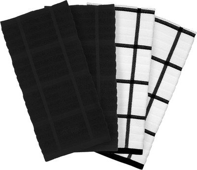 Solid & Coordinate Kitchen Towels: Highly Absorbent, Super Soft Long Lasting 100
