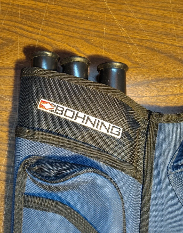 BOHNING Tiro con Arco Azul 3 Tubos Objetivo Cinturón Cadera Bolsa Aljaba Foto 2 de 4