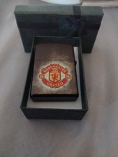 Flip Top Petrol Lighter Manchester United  Comes In A Lovely Black Gift Box