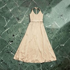 WHITE by Vera Wang Maxi Gown Dress Size 6 Champaign Halter Neck Prom Bridesmaid