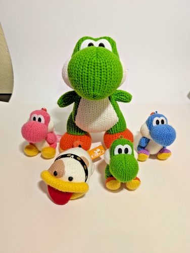 Figurine Amiibo Méga Yoshi de laine, Yoshi's Woolly World Collection